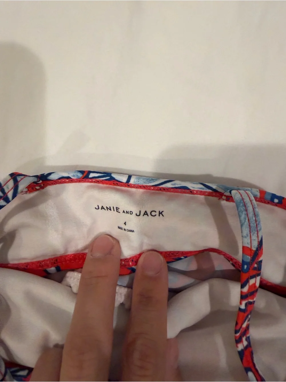 Janie and Jack Red & Blue Fish Print Two-Piece Bikini